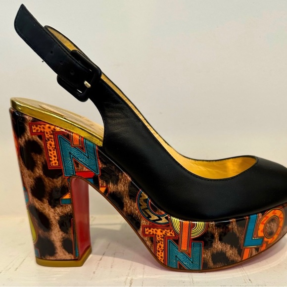 Christian Louboutin Shoes - Christian Louboutin Graffiti slingback platforms EUC sz. 6